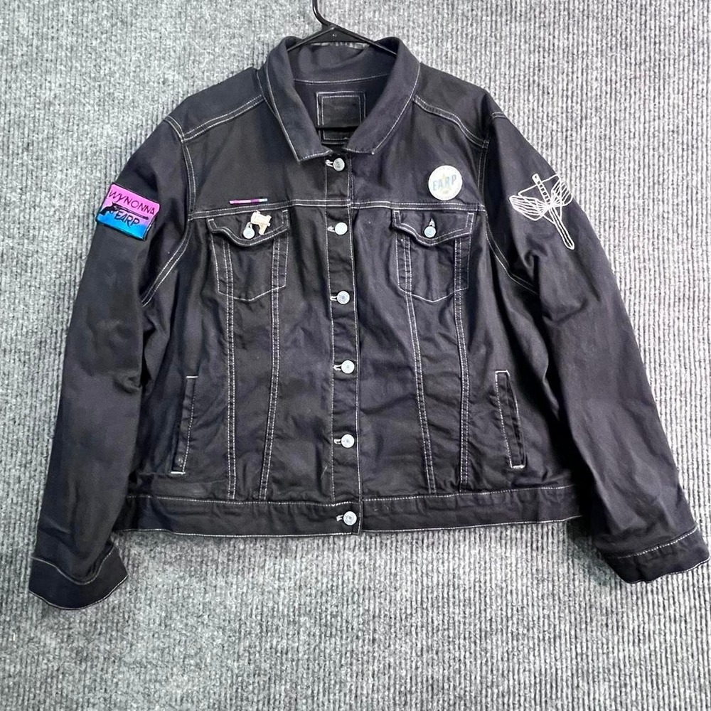 Wynonna Earp themed jean jacket with patch,pin and embroidered shield on sleeve